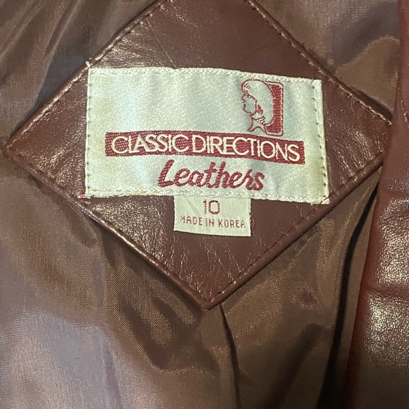 Vintage Classic Directions Genuine Cowhide Leather Coat - Picture 3 of 4